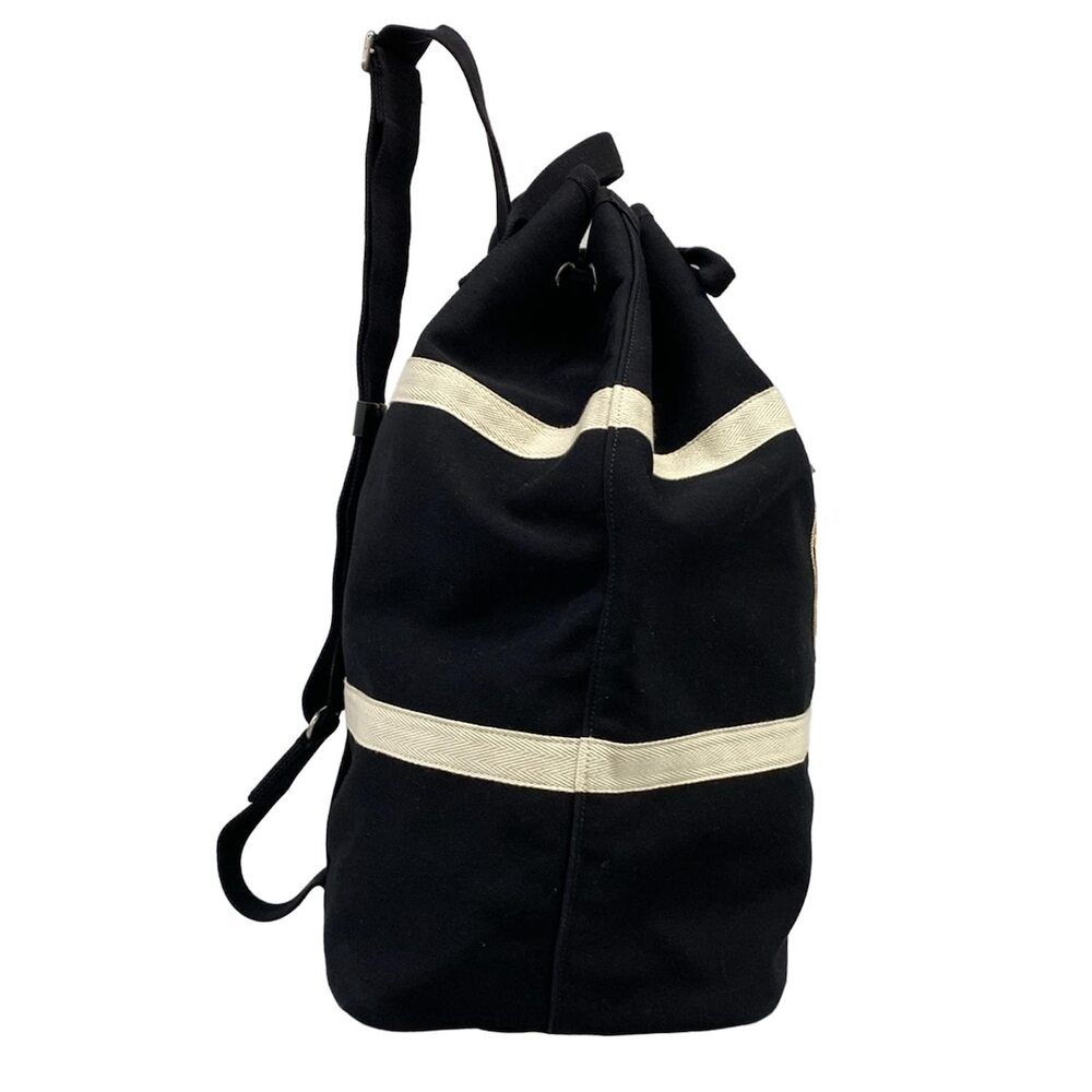 Saint Laurent PARIS Rive Gauche Sling Bag Backpack 734682 Black Gold Cream - Picture 2 of 15